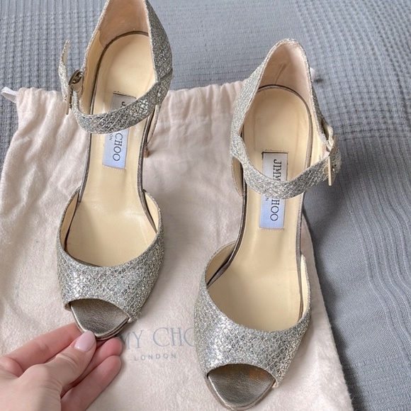 Jimmy Choo AUTHENTIC beautiful shiny ✨ sandals , size EU 37 - Picture 2 of 5